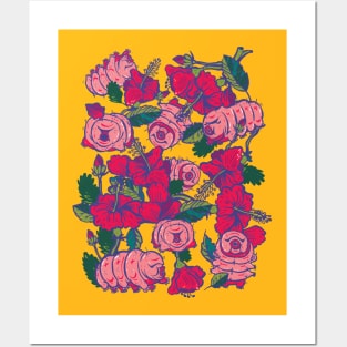 Water bears with flowers Posters and Art